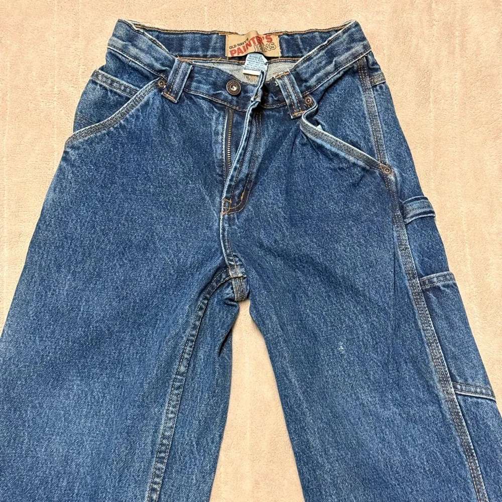 Boys Vintage Old Navy Painter's Jeans Size 8 Blue